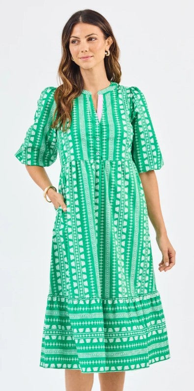 Riley Dress - Heritage Stitch Green - Mary Square | Lula Bell, Whimsical  Cards & Gifts