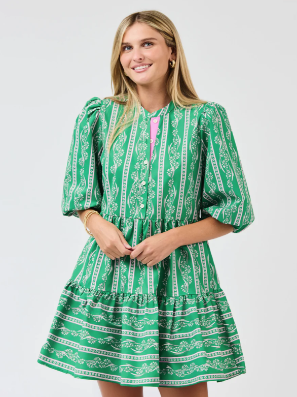 mary square fall dresses Mary Square Addison Dress-Petal Tango Green XL main image 1