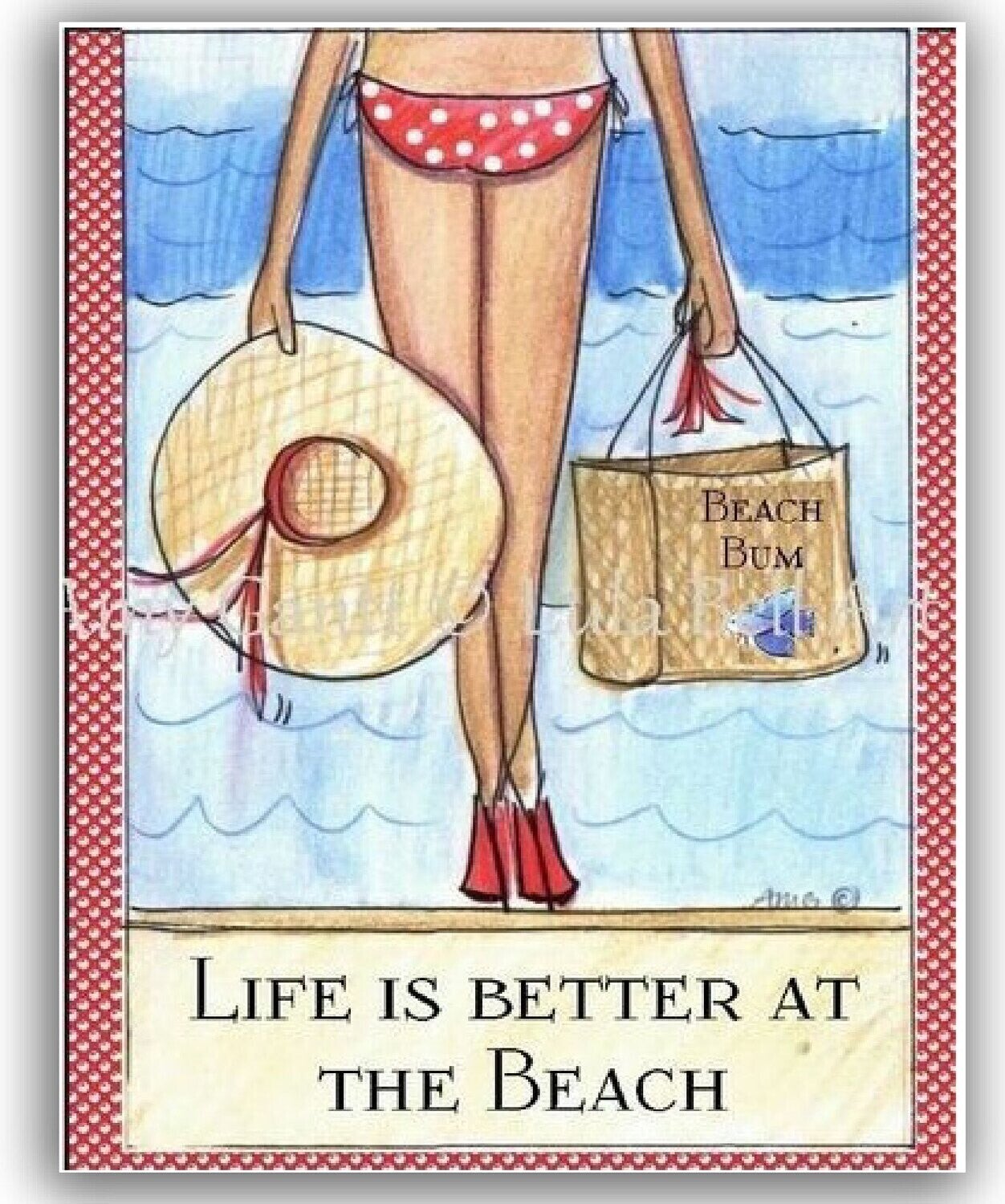 Birthday Beach Bikini Greeting Card Lula Bell, Whimsical Cards & Gifts